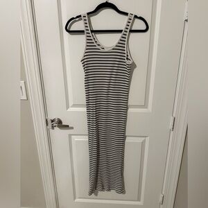H&M Black and White Striped Maxi Dress